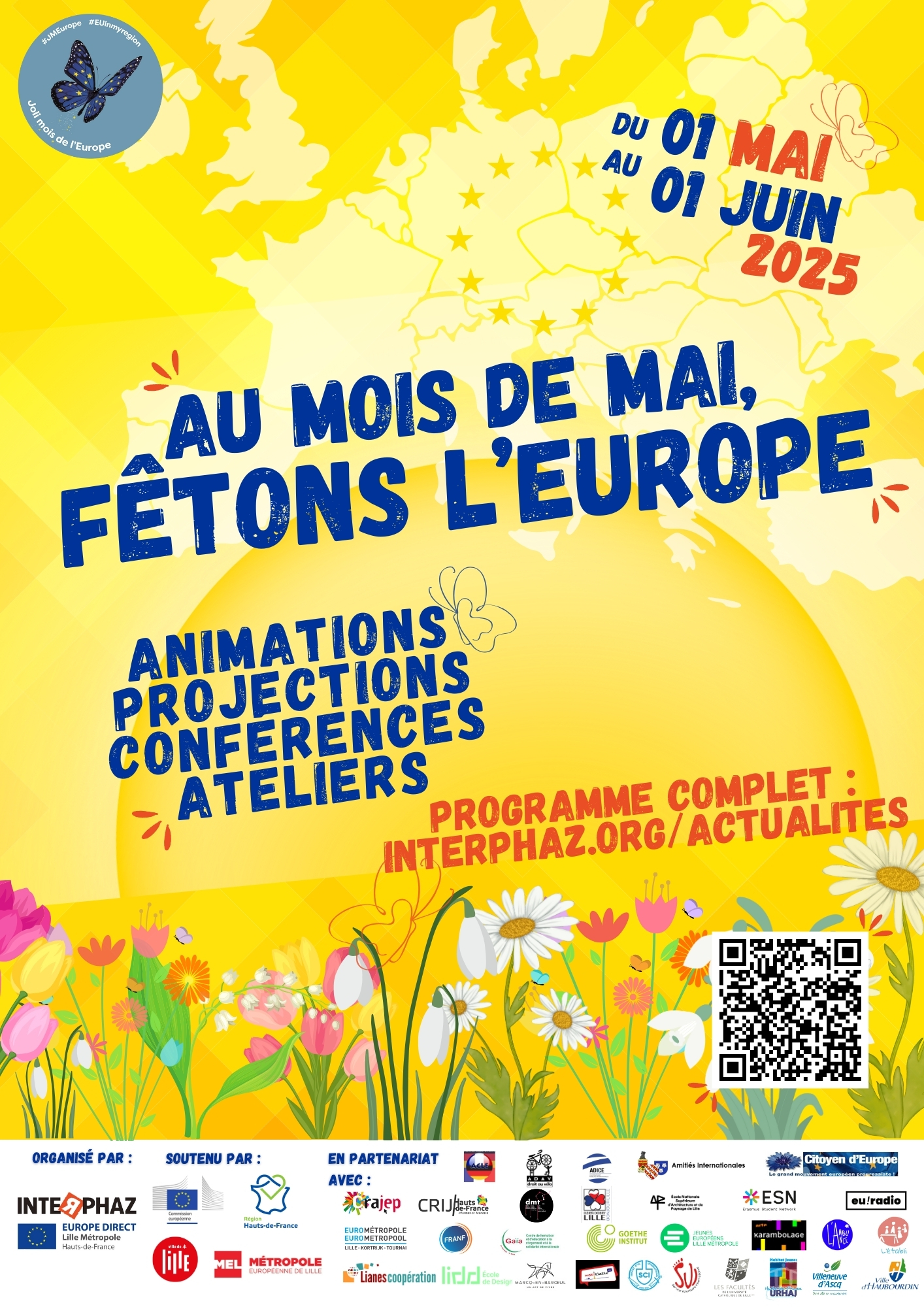 Affiche du programme du Joli Mois de l'Europe 2025